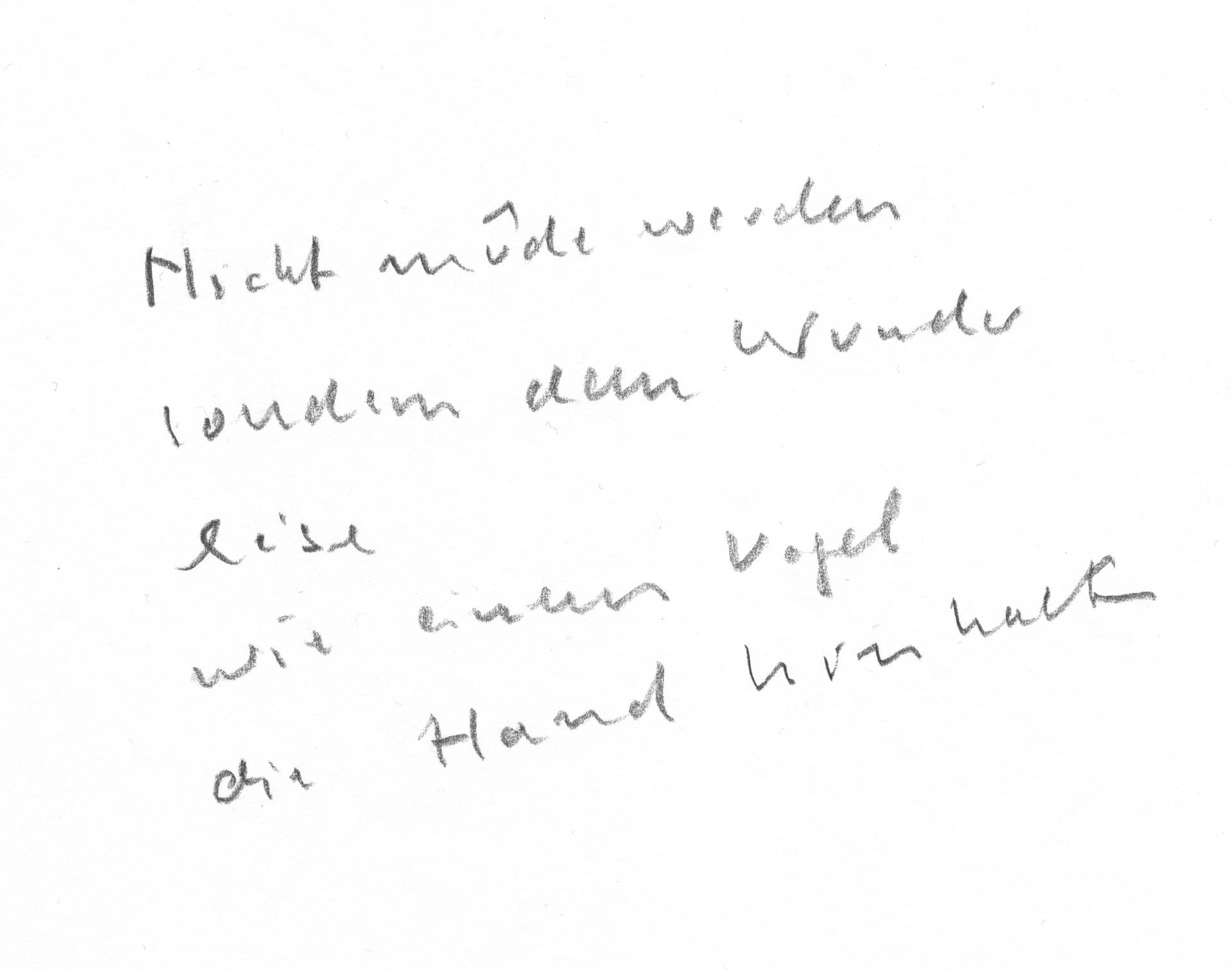 Hilde Domin, Handschrift, Filmtitel
© Anna Ditges 2007